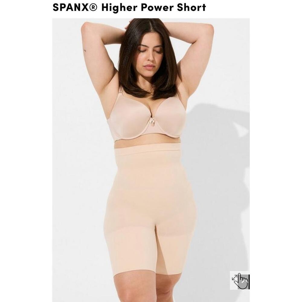 Spanx higher power body spacing cellulite reducing bottom slimming shorts m